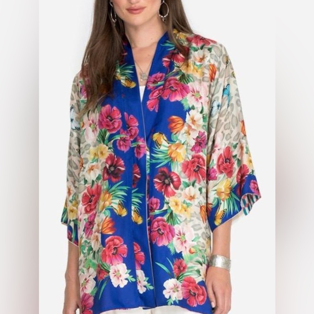 NWT Johnny Was Ridge Gianni Silk Kimono (reversible) size Small - Picture 7 of 10